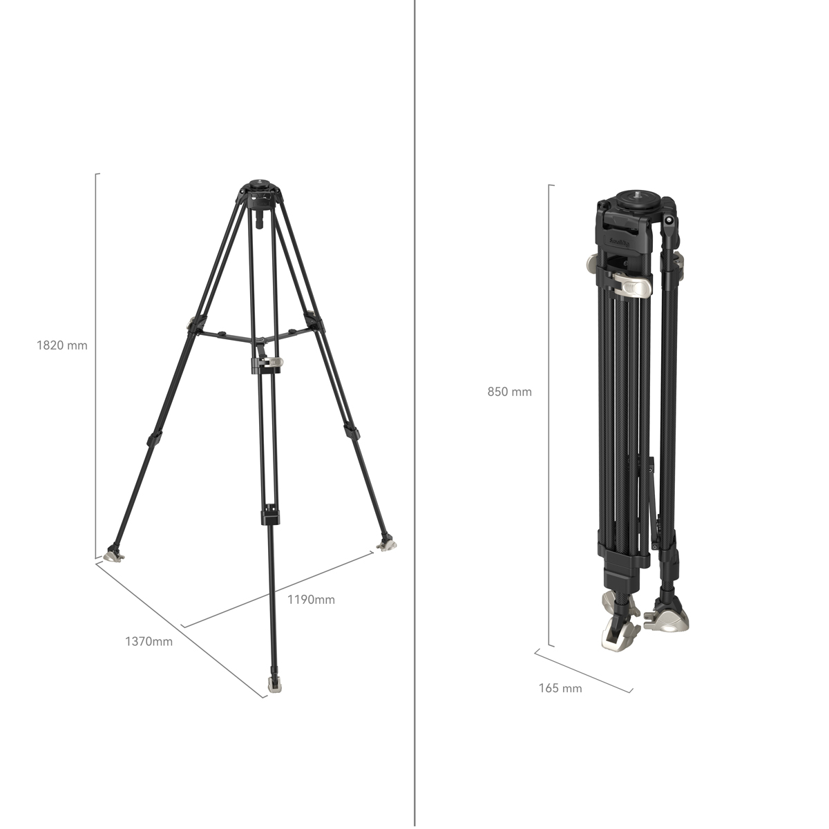 SmallRig 4167 FreeBlazer Heavy-Duty Stativ aus Carbon