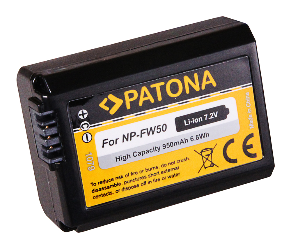 PATONA Hochleistungs LithIonen-Akku wie Sony NP-FW50