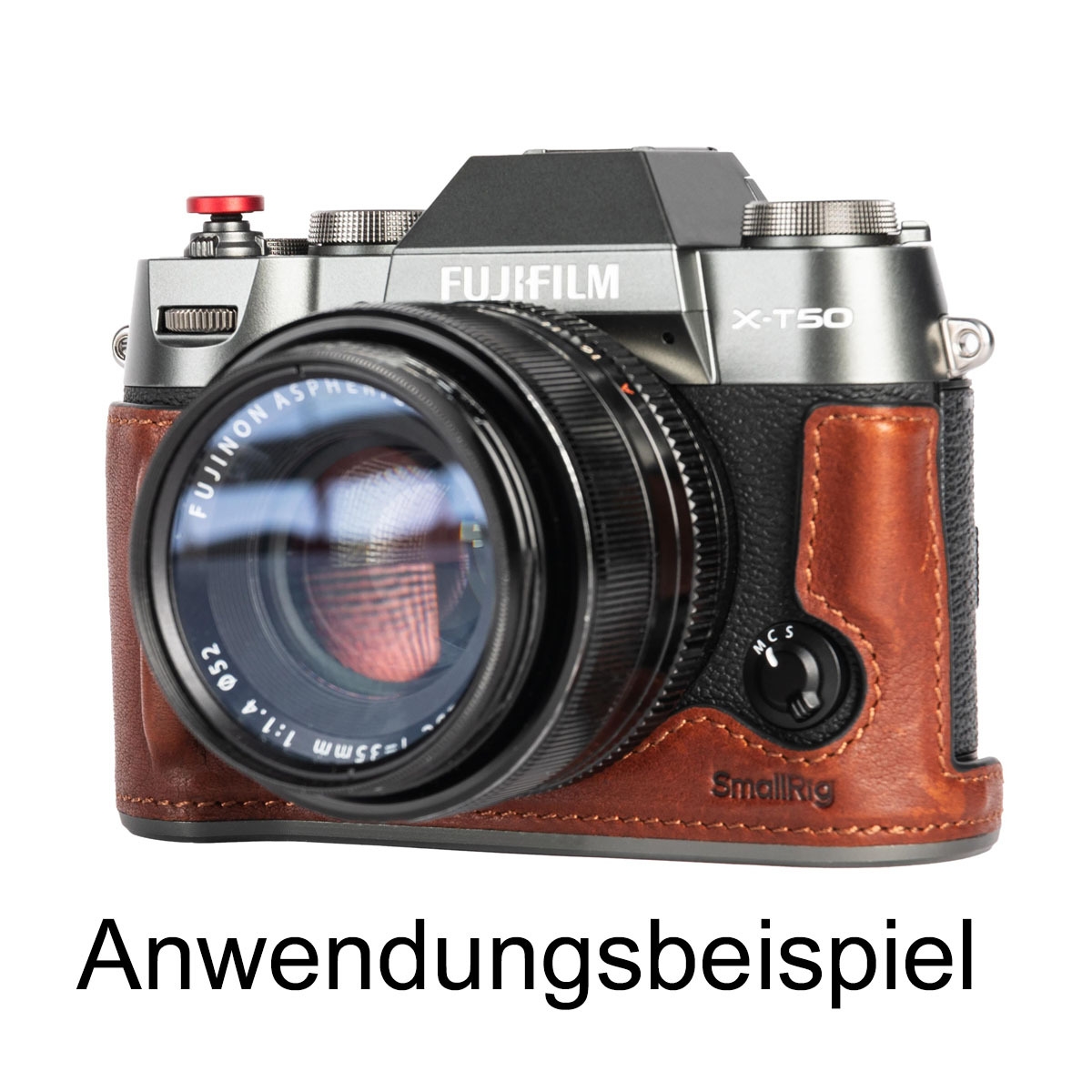 SmallRig 4710 Leather Half Case Kit für Fujifilm X-T50 brown