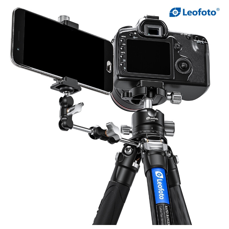 Leofoto Carbon-Dreibeinstativ LSR-324C Rapid Ranger mit Beinklemmen + Ballhead LH-40