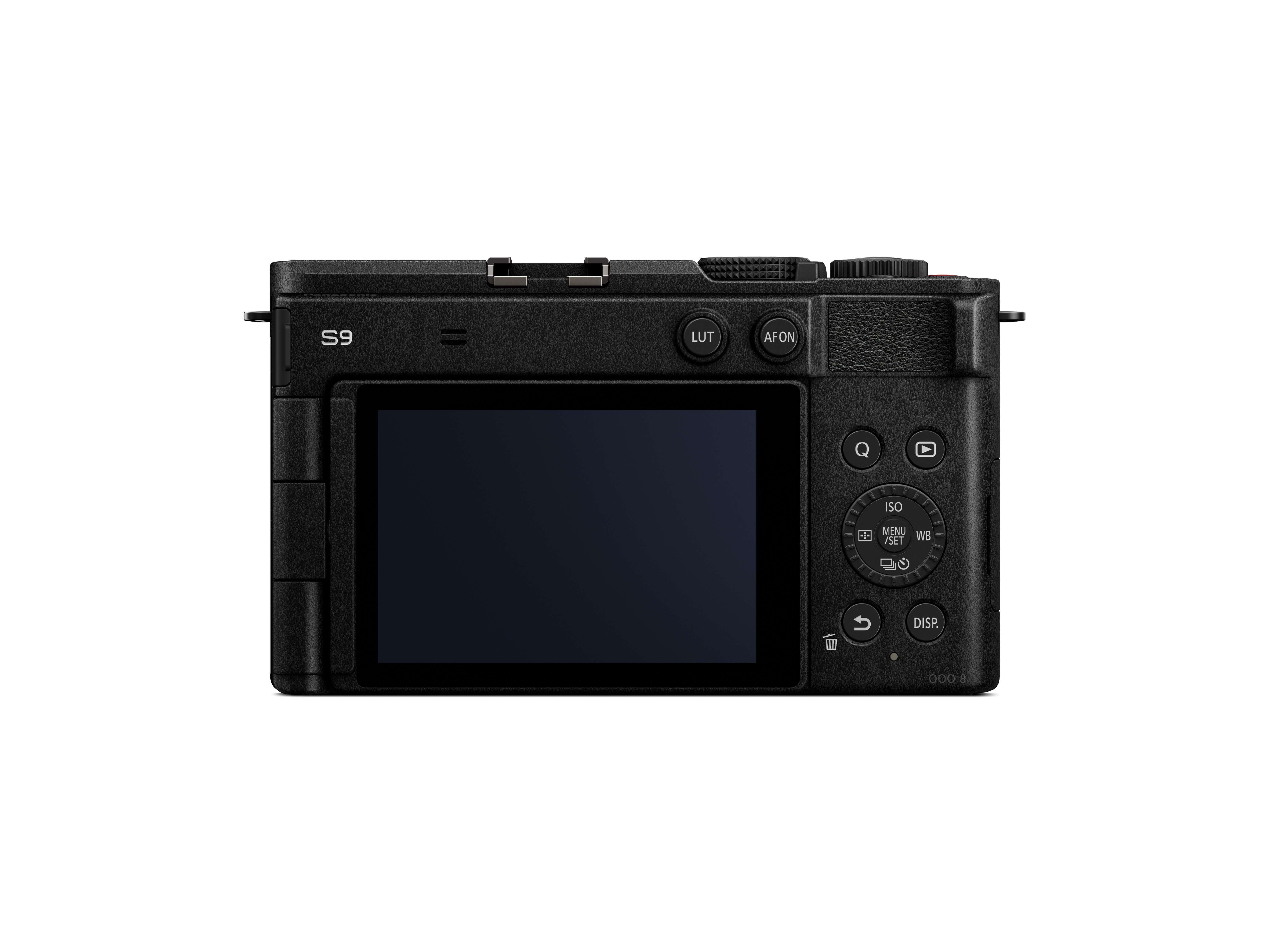 Digitalkamera, Spiegelreflexkamera, schwarz, LCD-Bildschirm, Bedienungsknopf