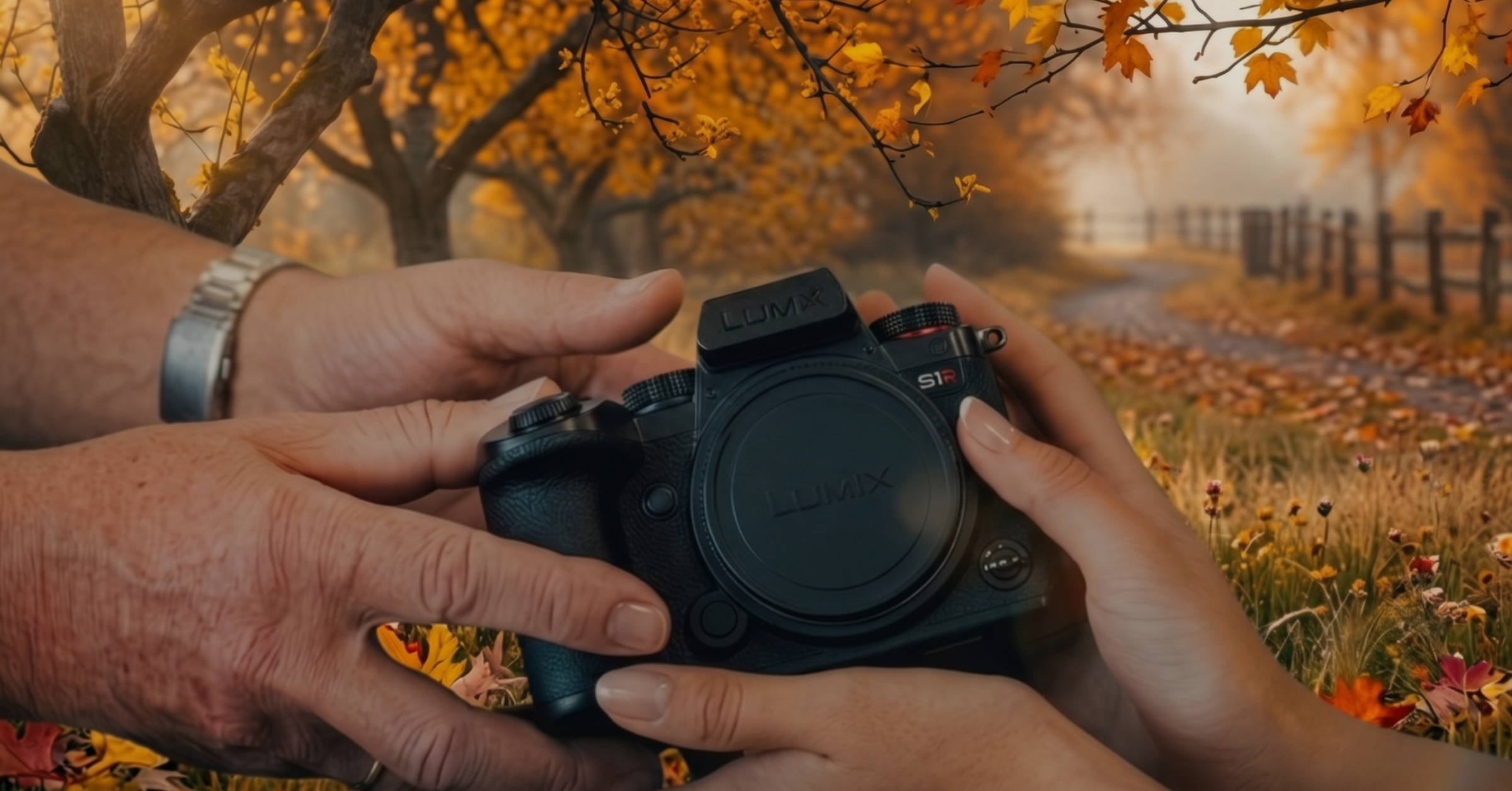 kamera, digitalspiegelreflex, fotografie, herbst, objektivdeckel