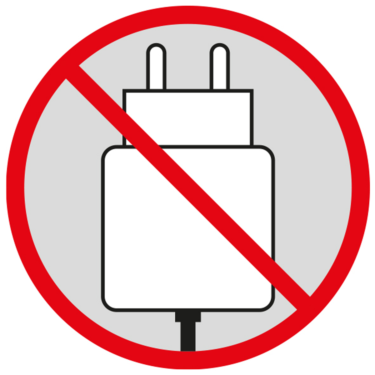 kein stecker, netzadapter, elektrischer stecker, stecker symbol, verbotszeichen