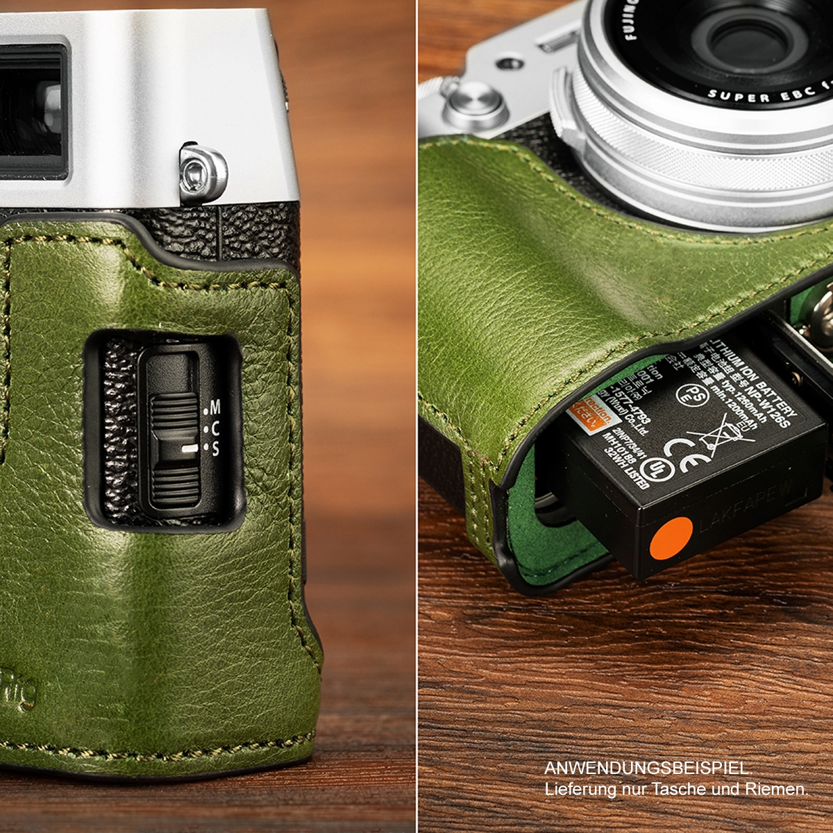 SmallRig 4701 Leather Half Case Kit grün, für Fujifilm X100VI