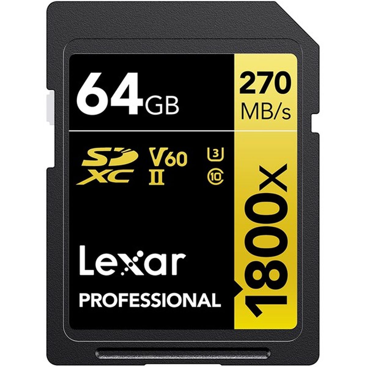 Lexar Professional SDXC 64GB BL 1800X UHS-II V60 Gold Lexar Professional SDXC 64GB BL 1800X UHS-II V60 Gold