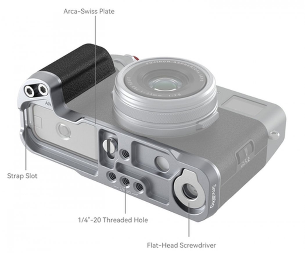 SmallRig 4555 L-Shape Griff silber für Fujifilm X100VI/V