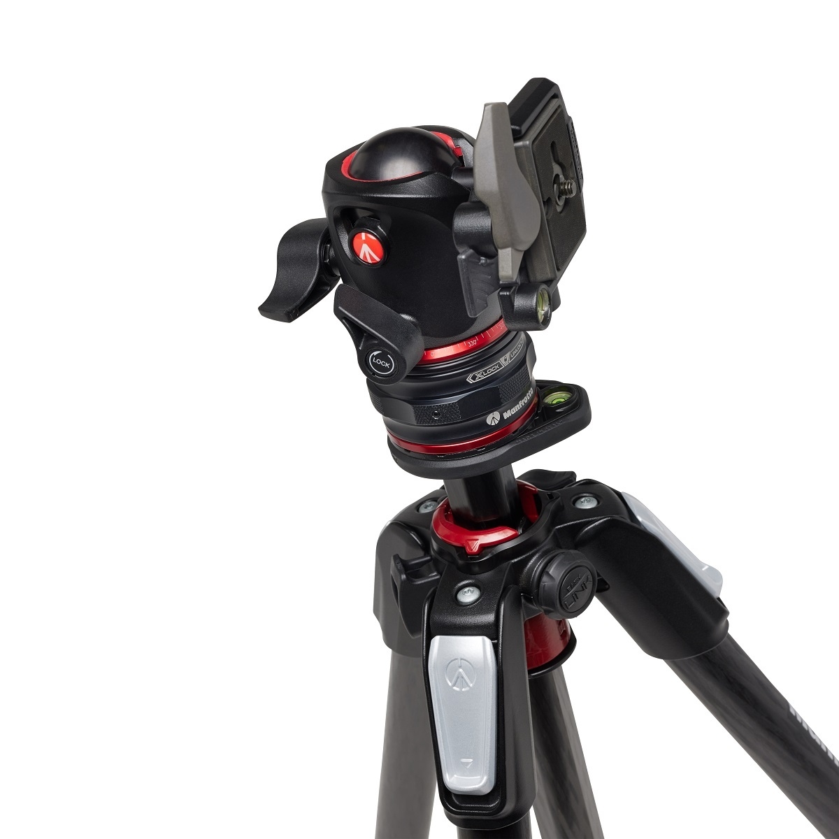 Manfrotto 055 cf Kit 4 sect ball w\QR Professional Stativ Photo Kit