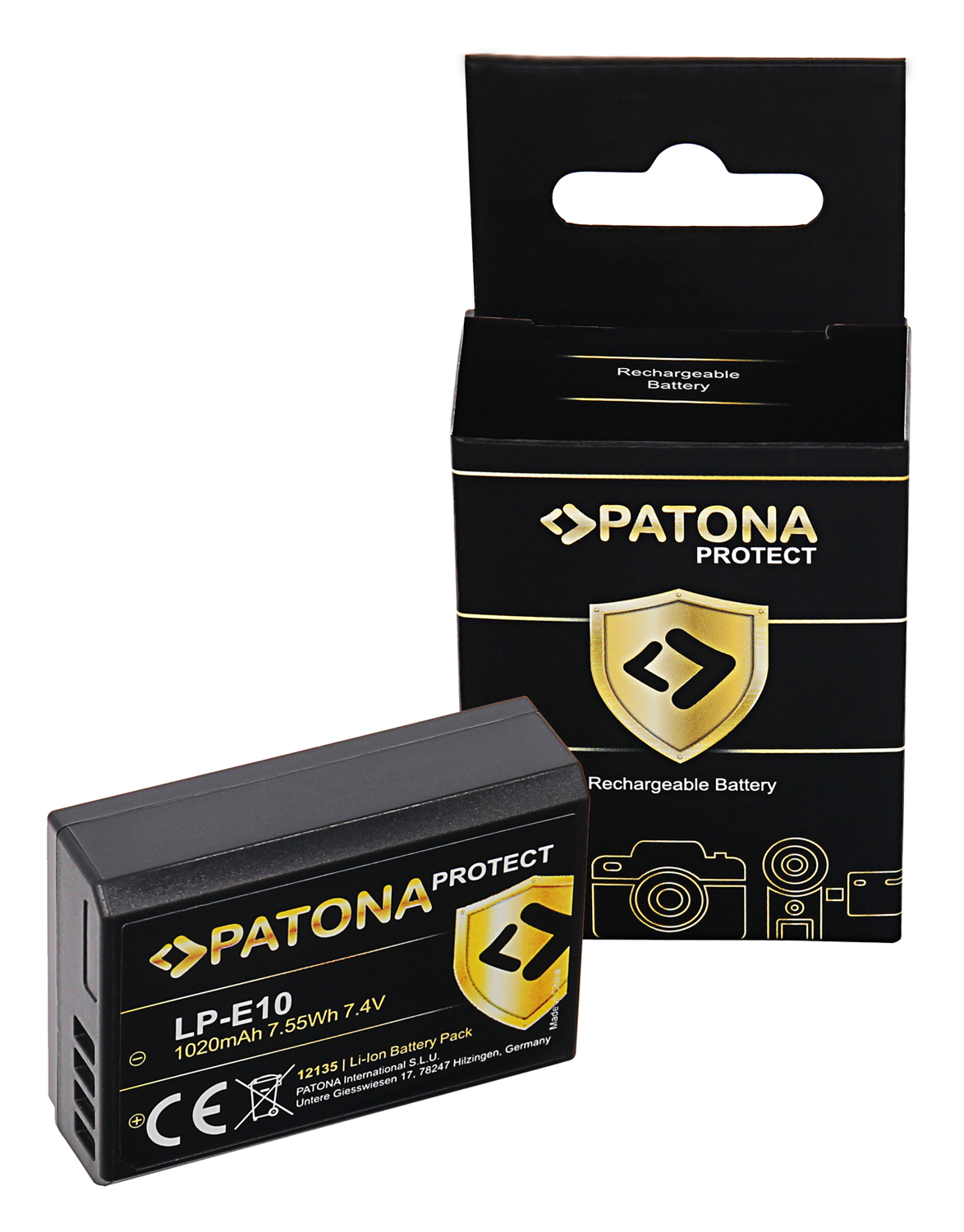 PATONA Protect Akku wie Canon LP-E10