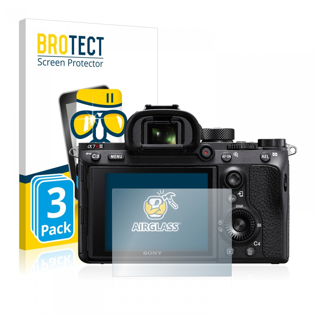 3x BROTECT AirGlass Panzerglasfolie für Sony Alpha 7R IIIa #