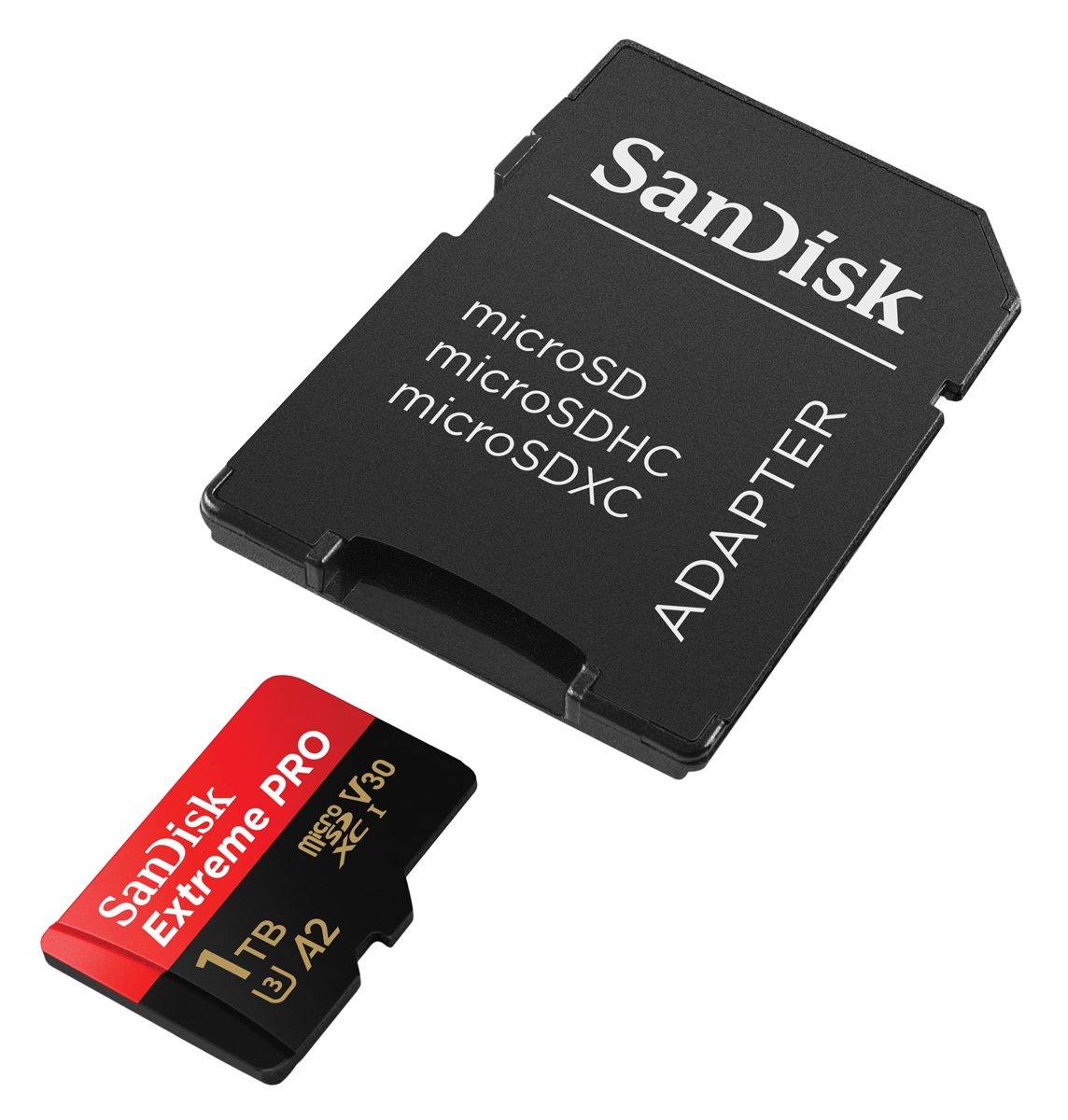 SanDisk Extreme Pro 1 TB 200 MB/s micro SDXC UHS-I, U3, V30, A2, C10+ SD Adapter