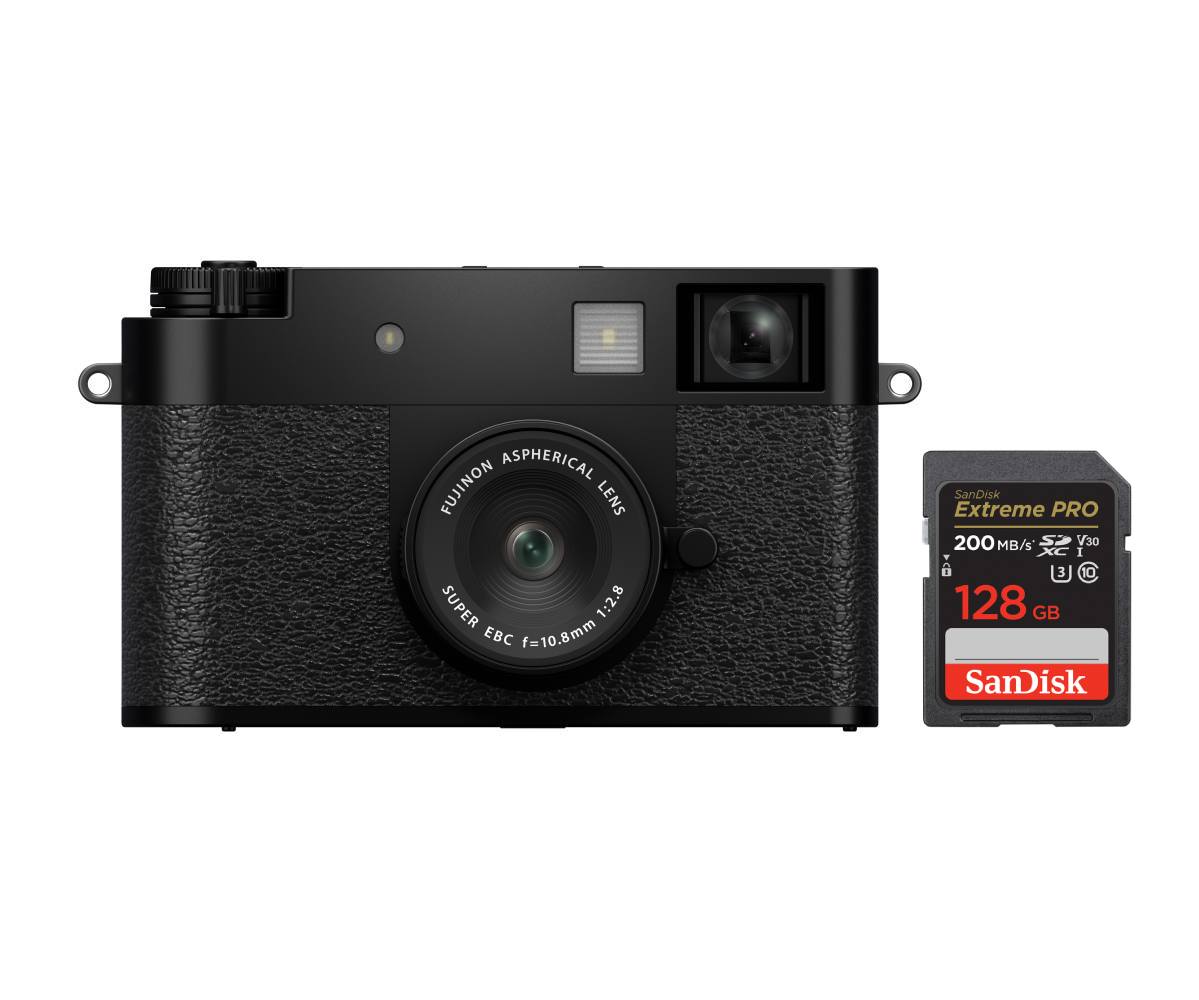 Fujifilm X-HF1 (X half) schwarz + SanDisk Extreme 128GB SDXC Karte