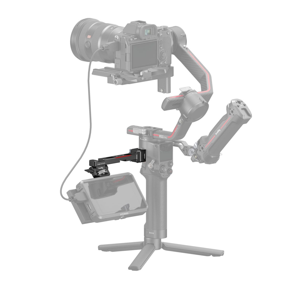 SmallRig 3026B Monitorhalterung mit Nato Klemme für DJI RS / RSC Serie