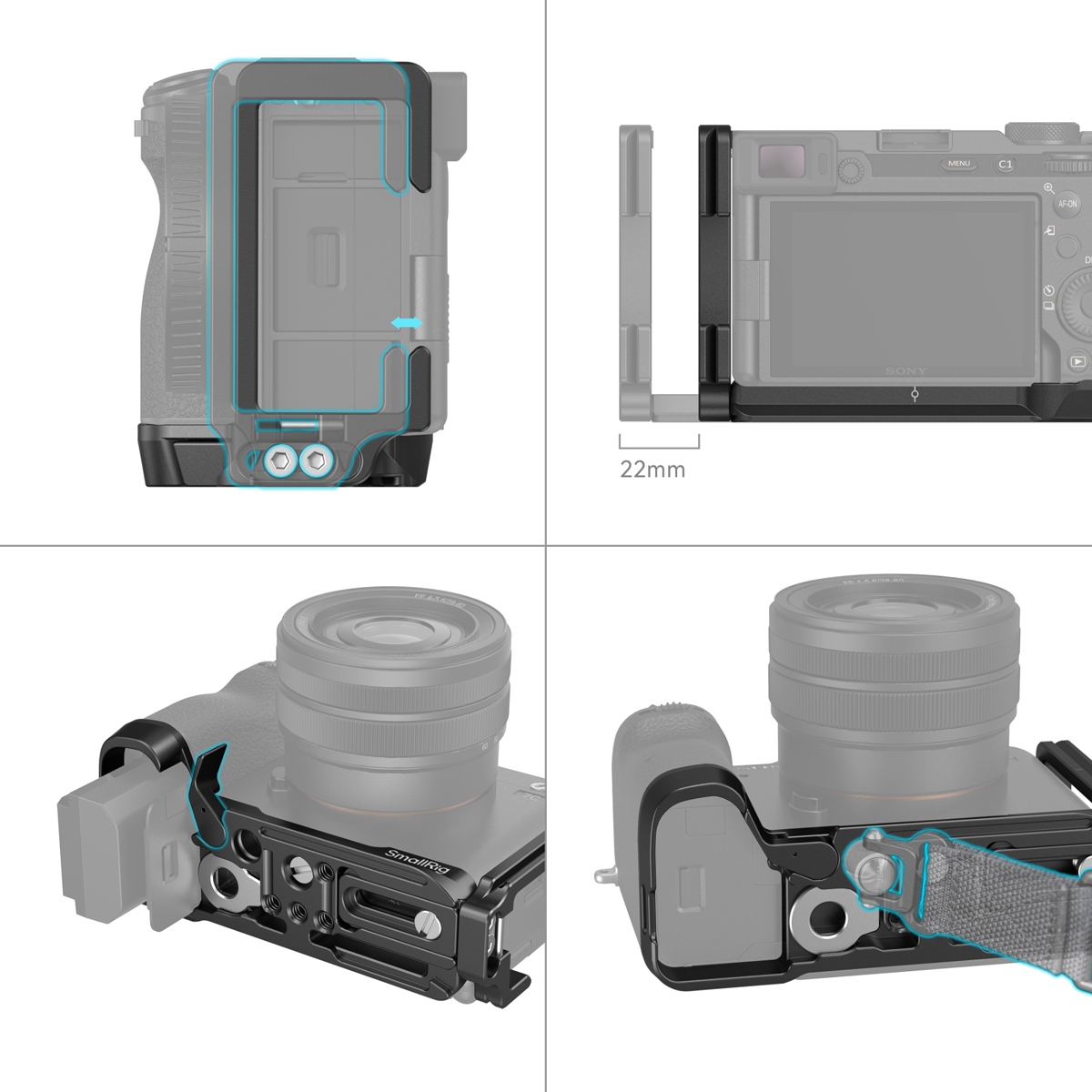 Smallrig 4569 L-Bracket für Sony Alpha 7C II/Alpha 7CR