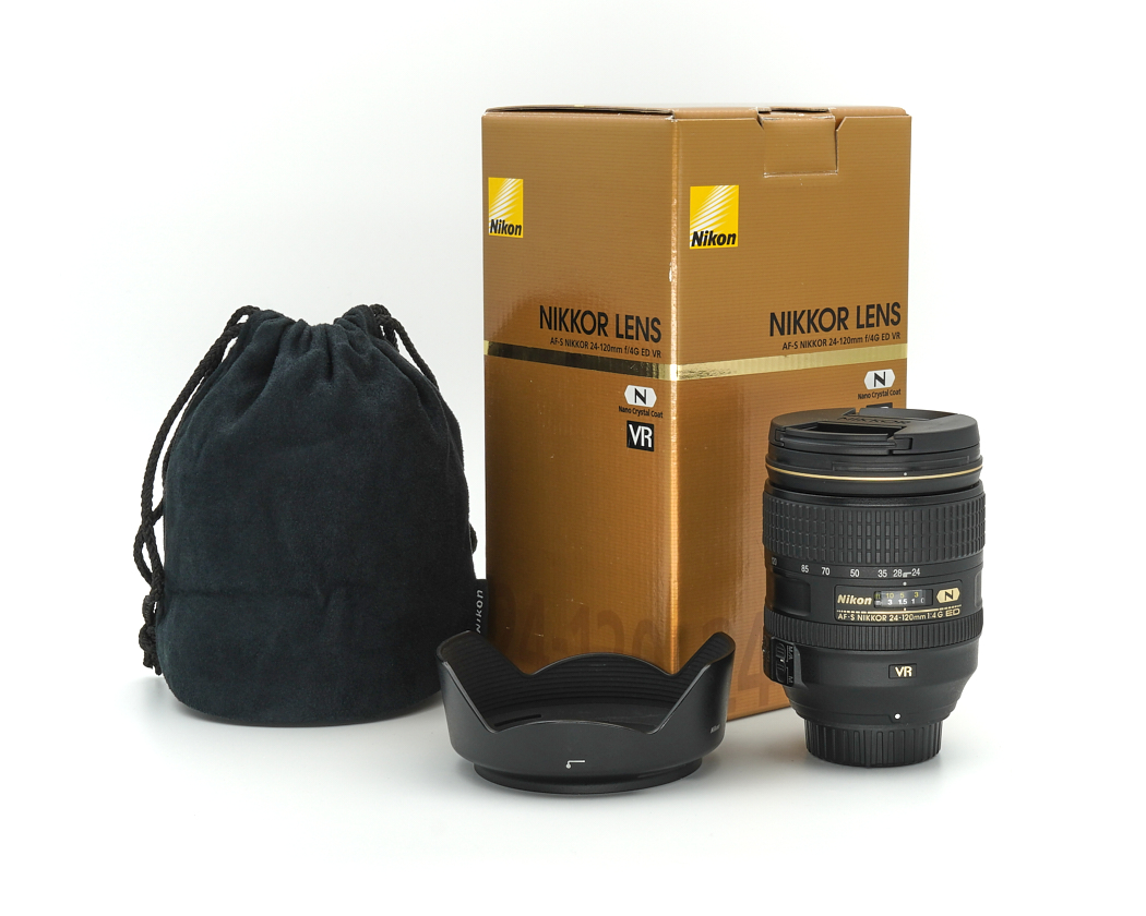 Kameralinse, Nikkor Objektiv, AF-S 24-120mm, VR, Kit-Box