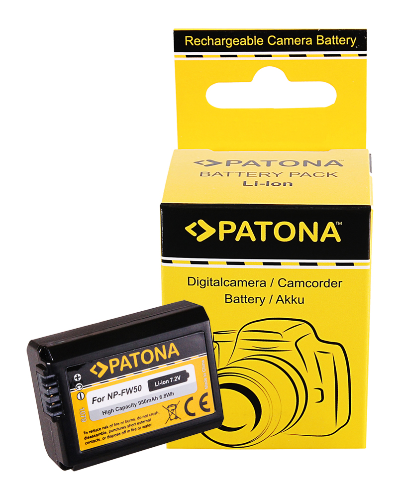 PATONA Hochleistungs LithIonen-Akku wie Sony NP-FW50