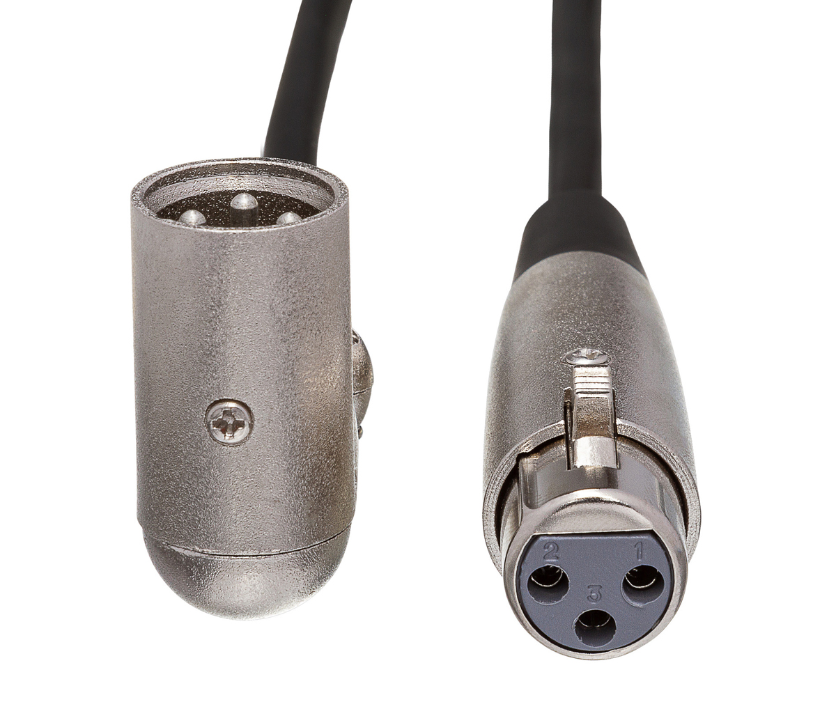 Hosa XRR-103 Verbindungskabel sym. XLR3F auf XLR3M Winkelstecker ca. 0,9 m