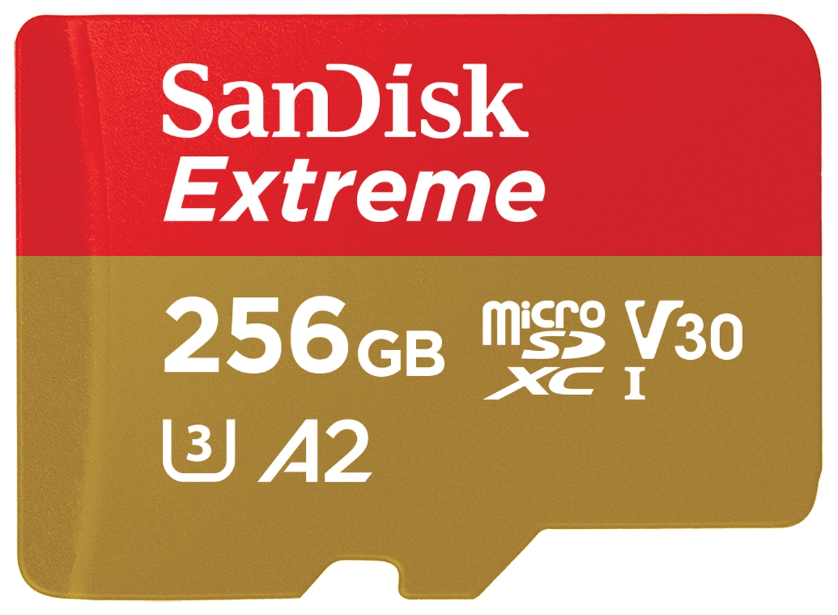 SanDisk Extreme 256GB microSDXC 190 MB/s UHS-I, C10, U3, V30, A2 + SD Adapter
