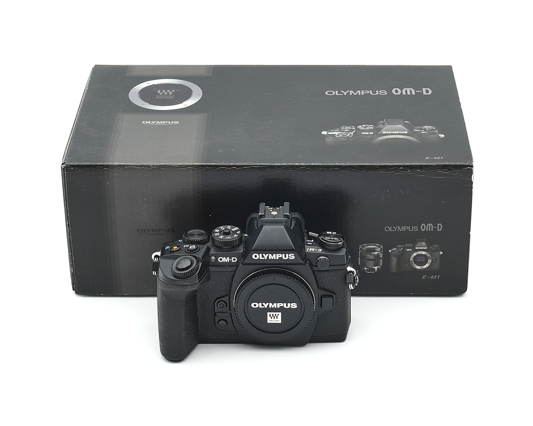 kamera, DSLR, OM-D, schwarz, verpackung