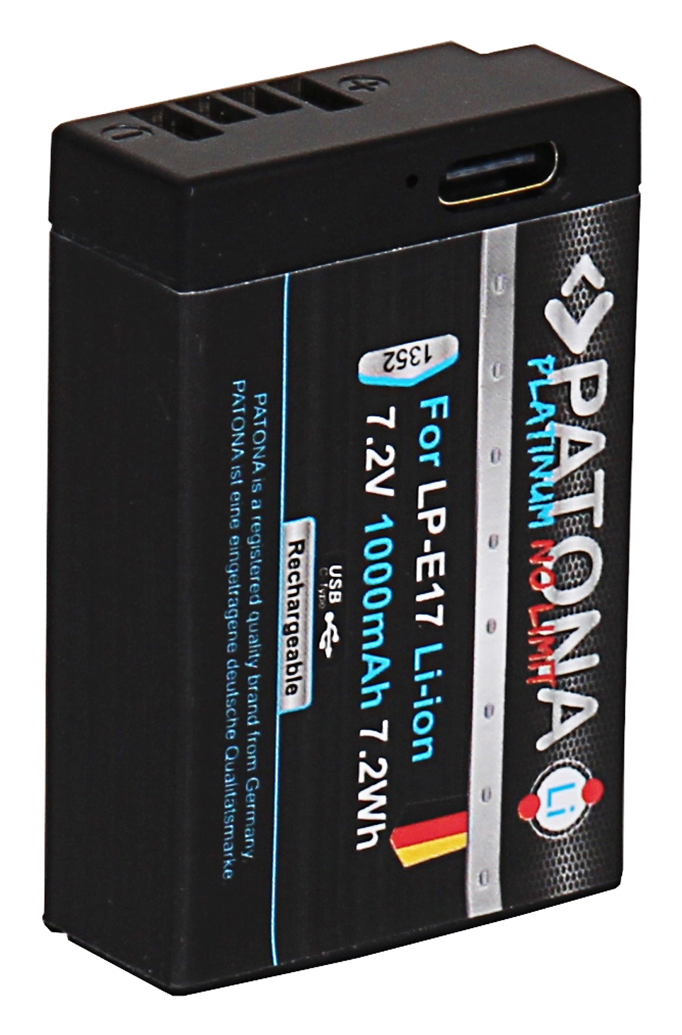 PATONA Platinum Akku mit USB-C f. Canon LP-E17