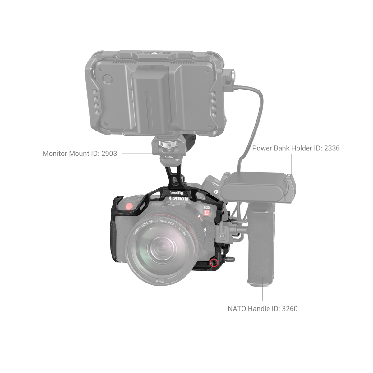 SmallRig 3891 Black Mamba Handeld Kit für Canon EOS R5 C