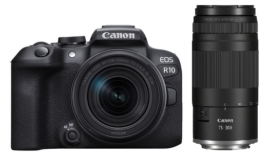 Canon EOS R10 + RF-S 18-150mm 3.5-6.3 IS STM + RF 75-300mm 4-5.6