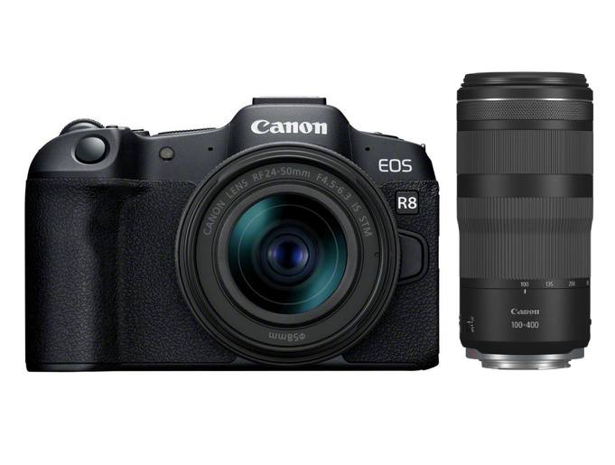 Canon EOS R8 + RF 24-50mm IS STM + RF 100-400mm IS USM