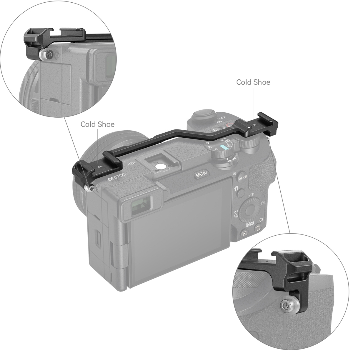 SmallRig 4339 Dual Cold Shoe Mount Plate für Sony Alpha 6700