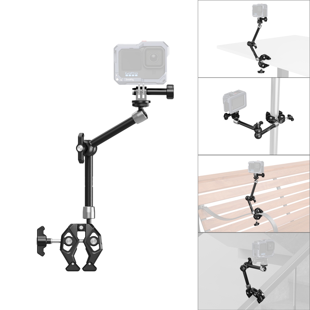 SmallRig 4454 Crap Shaped Clamp with Magic Arm