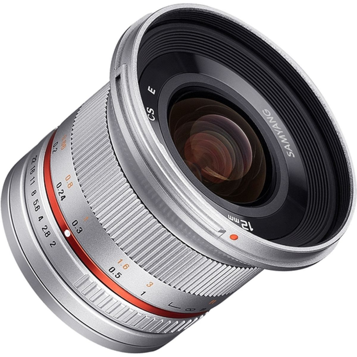 Samyang MF 12mm 2.0 APS-C Fuji X silber