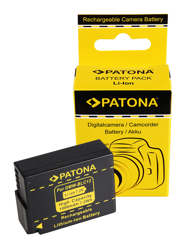 PATONA Hochleistungs LithIonen-Akku wie Panasonic DMW-BLC12E