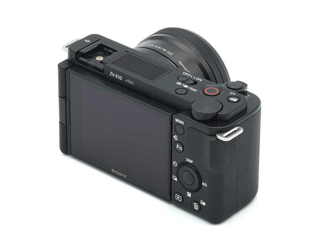 Systemkamera, 4K-Video, Wechselobjektiv, Klappdisplay, schwarz