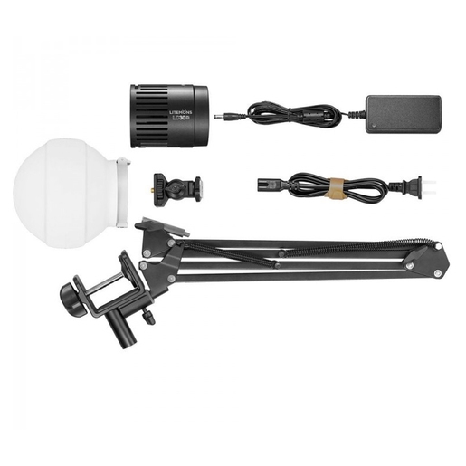 Godox LC30D-K1 Kit Litemons Tisch-LED Leuchte mit 1 x LC30D + Zubehör, Daylight