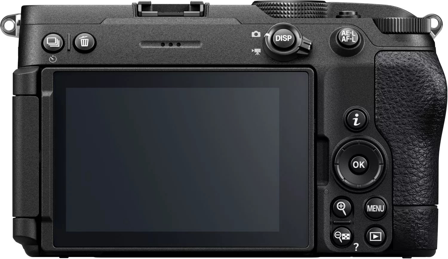 kamera, dslr, rückseite, rückansicht, lcd- display