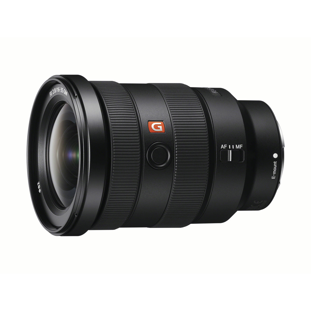 Sony FE 16–35mm F2.8 GM Vollformat Weitwinkelobjektiv für E-Mount Kameras in Seitenansicht