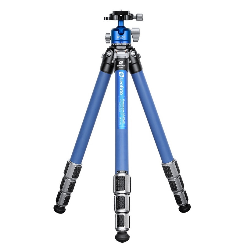 Leofoto Carbon-Dreibeinstativ LP-324C Poseidon + Ballhead LH-40 (Blau)