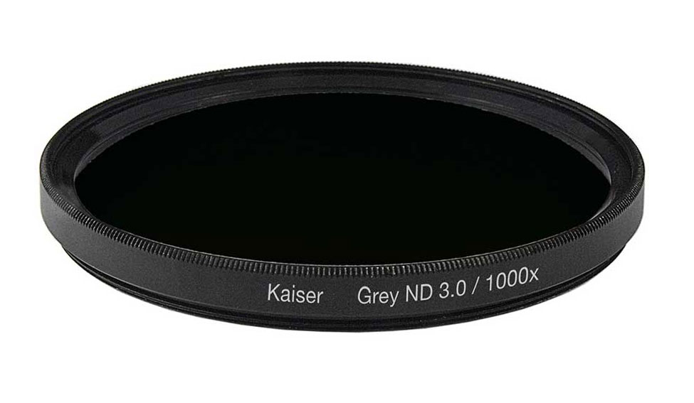 Kaiser Graufilter ND3,0/1000x, 58 mm inkl. Adapter 55 mm + Tuch + Tasche