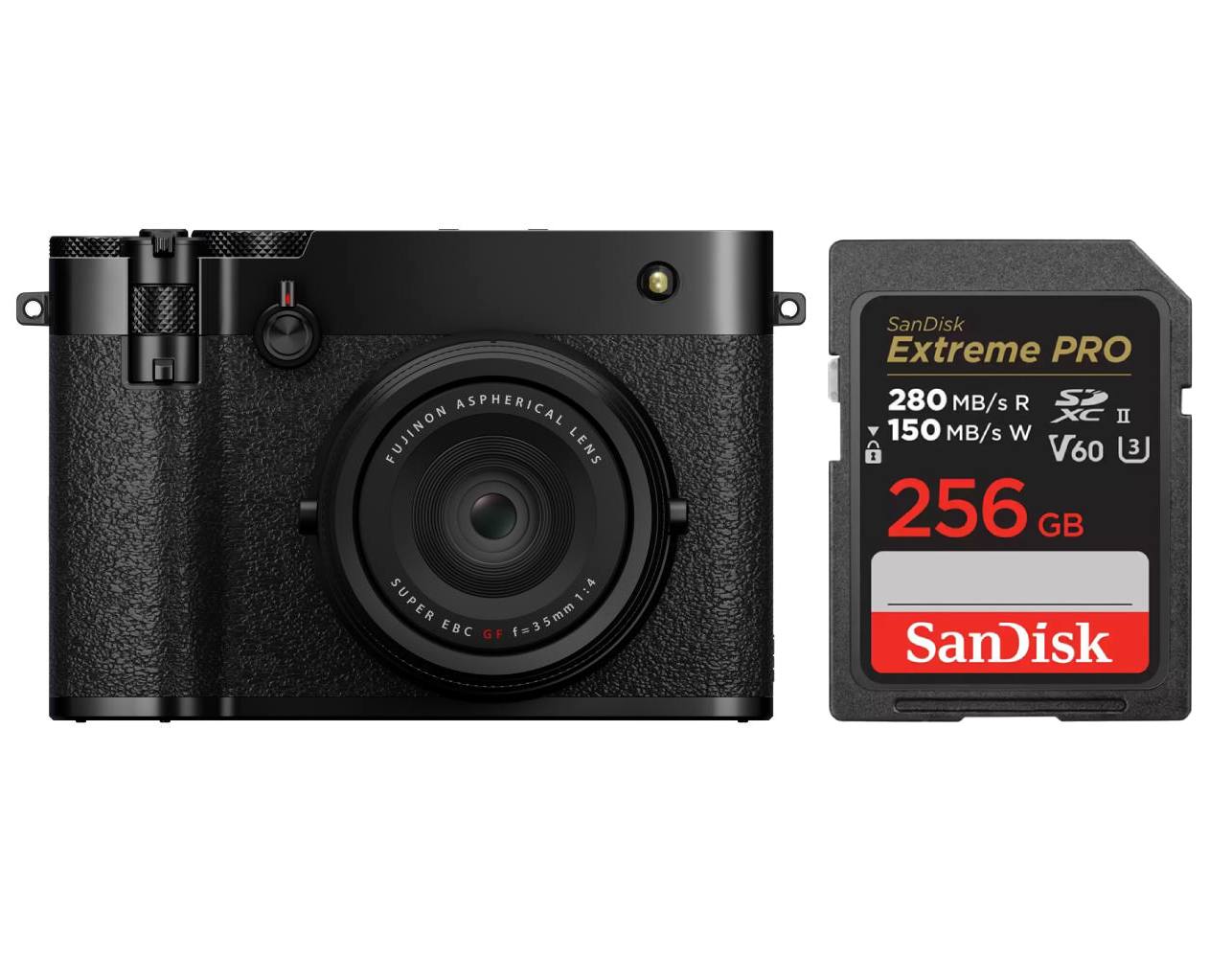 Fujifilm GFX100RF schwarz + SanDisk 256GB SDXC Karte 280/150 MB/s