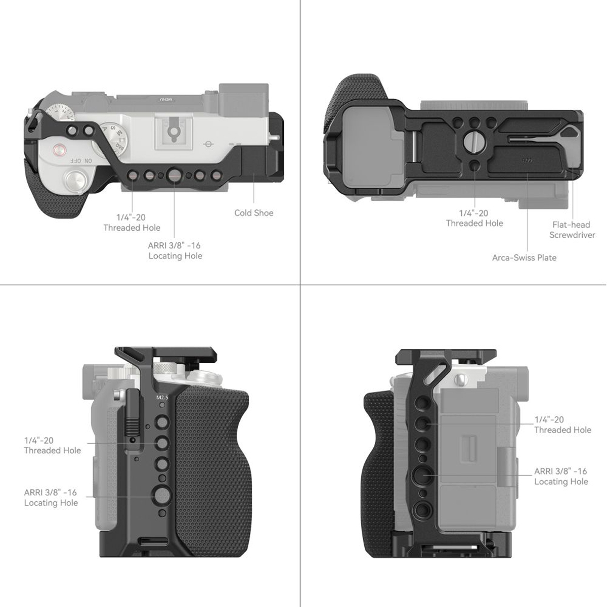SmallRig 3212B Cage für Sony A7C Kamera mit Seitengriff