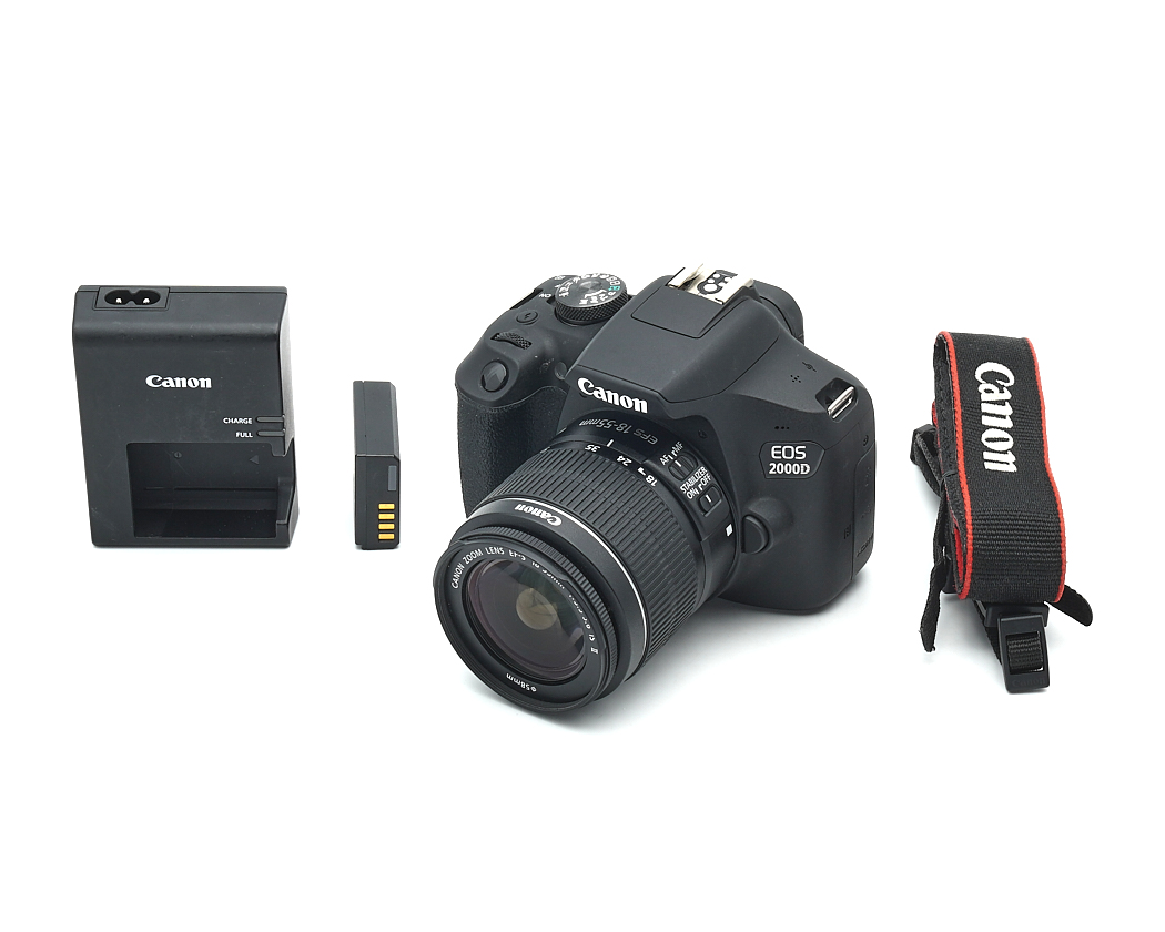 kamera, DSLR, Canon, objektiv, ladegerät