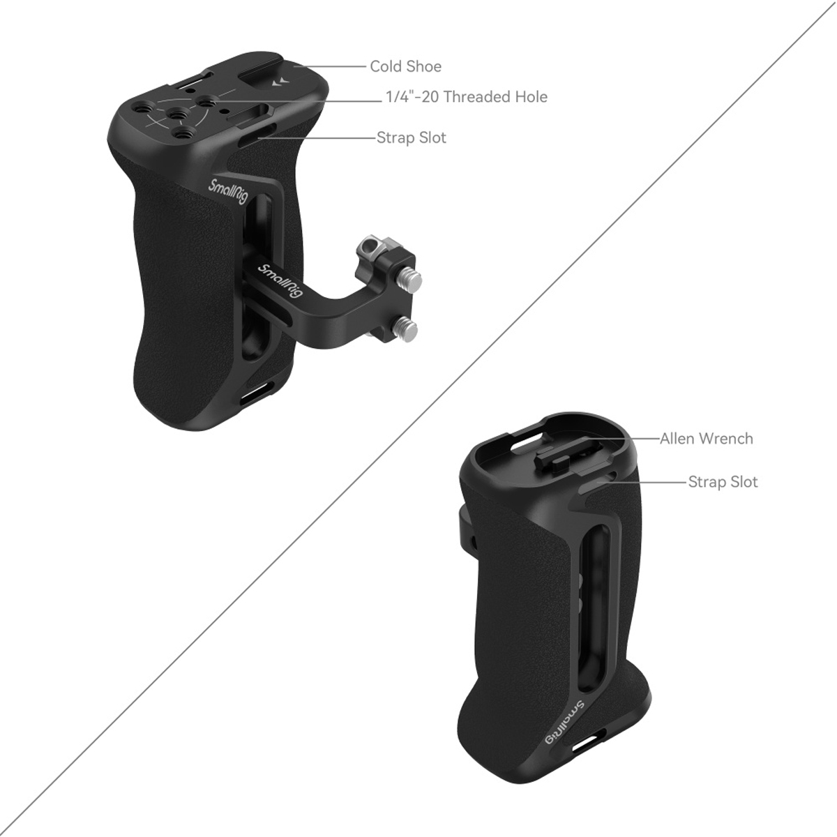 SmallRig 4015 Seitenhandgriff mit 1/4"- 20 Schrauben