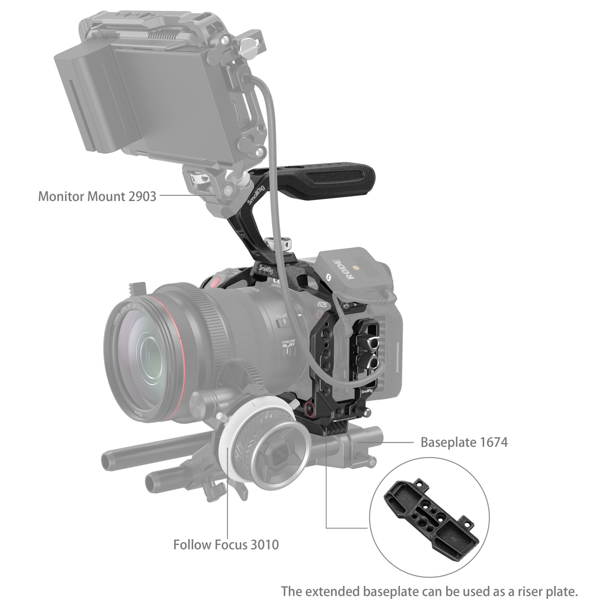 SmallRig 3891 Black Mamba Handeld Kit für Canon EOS R5 C