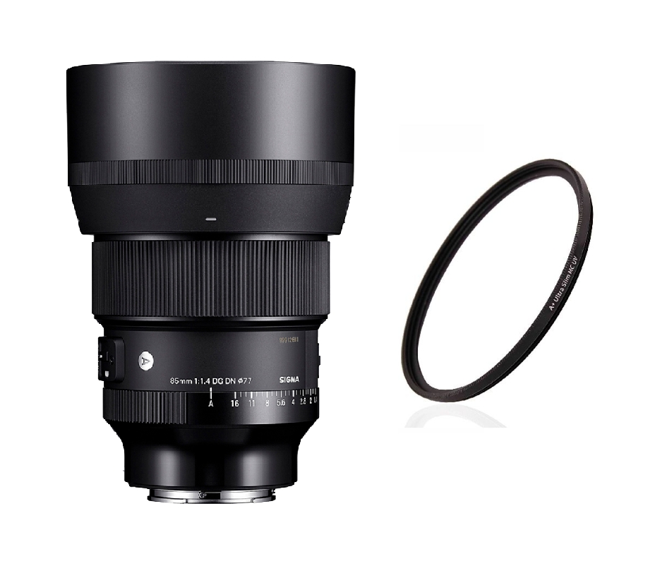 Sigma Art 85mm 1.4 DG DN für L-Mount + V.M.C. Slim UV Filter 77mm