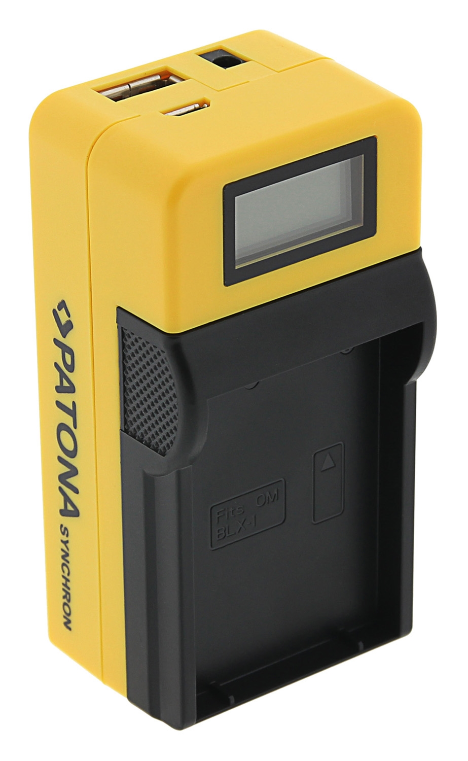 Patona Synchron USB Ladegerät für OM-SYSTEM OM-1 OM-1 II BLX-1 mit LCD-Display