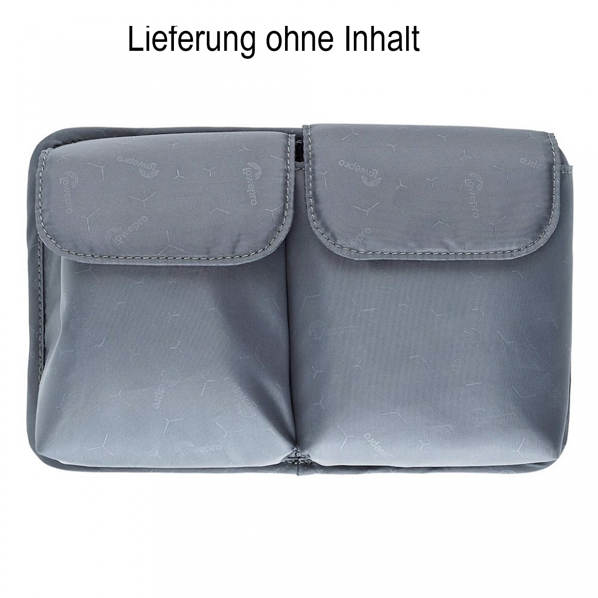 Aufbewahrungstasche, Doppeltes Fach, Grau, weiches Gewebe, Reißverschlussfach