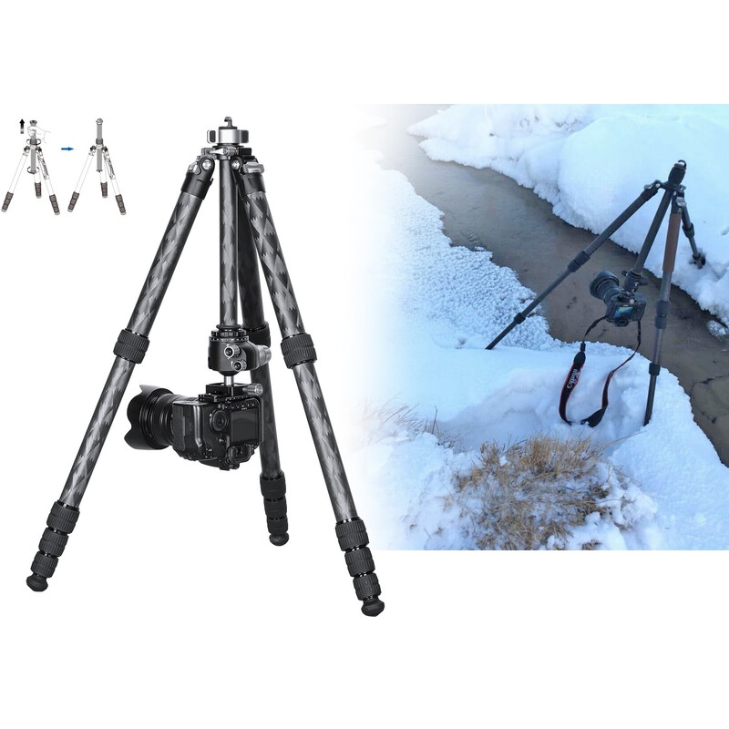 Leofoto Carbon-Dreibeinstativ LQ-365C + LH-47 Mr.Q