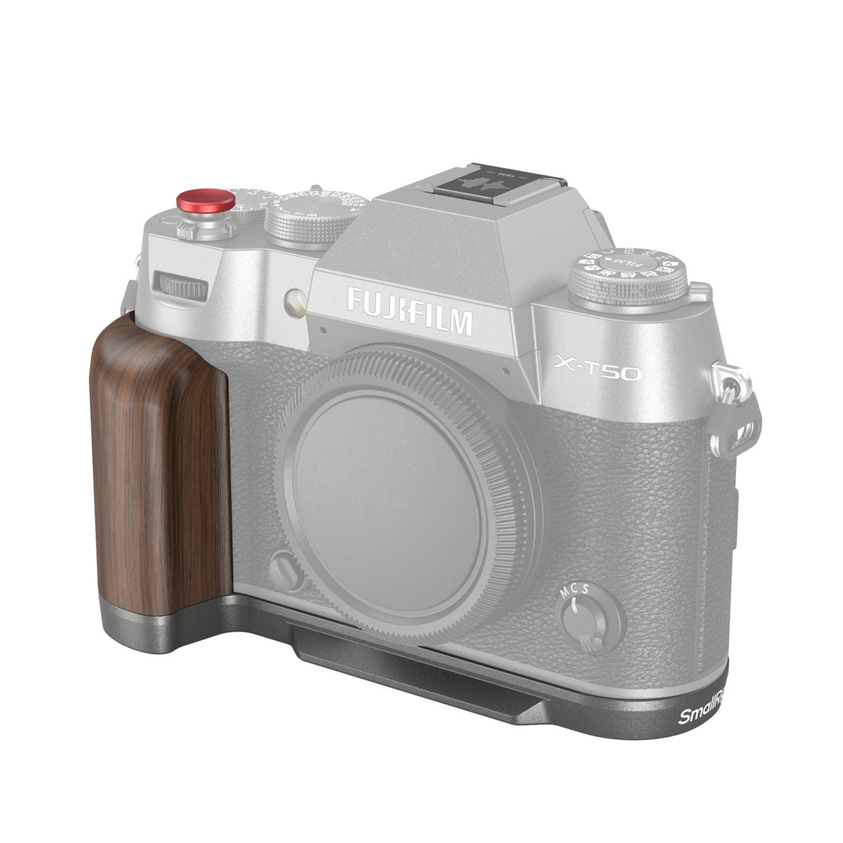 SmallRig 4736 Wooden L-Shape Handle für Fujifilm X-T50 charcoal silver