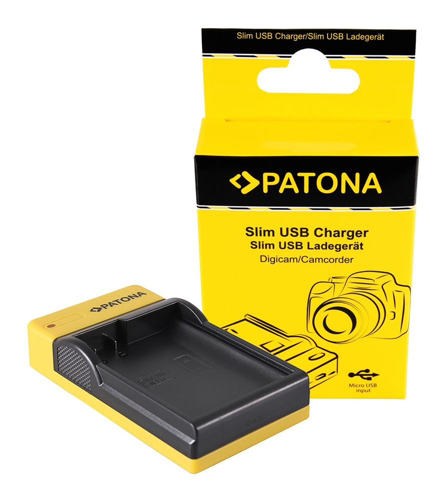 PATONA Slim Micro-USB Ladegerät wie Nikon EN-EL15