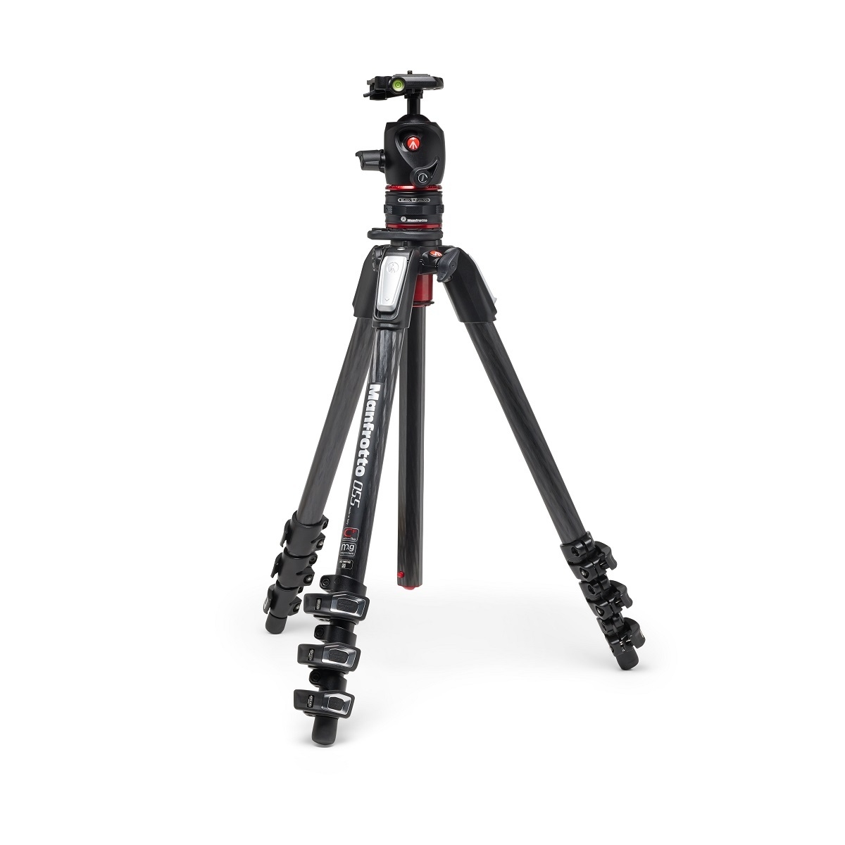 Manfrotto 055 cf Kit 4 sect ball w\QR Professional Stativ Photo Kit