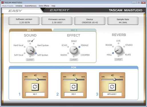 Tascam Ministudio Creator US-42B Aufnahmemischpult