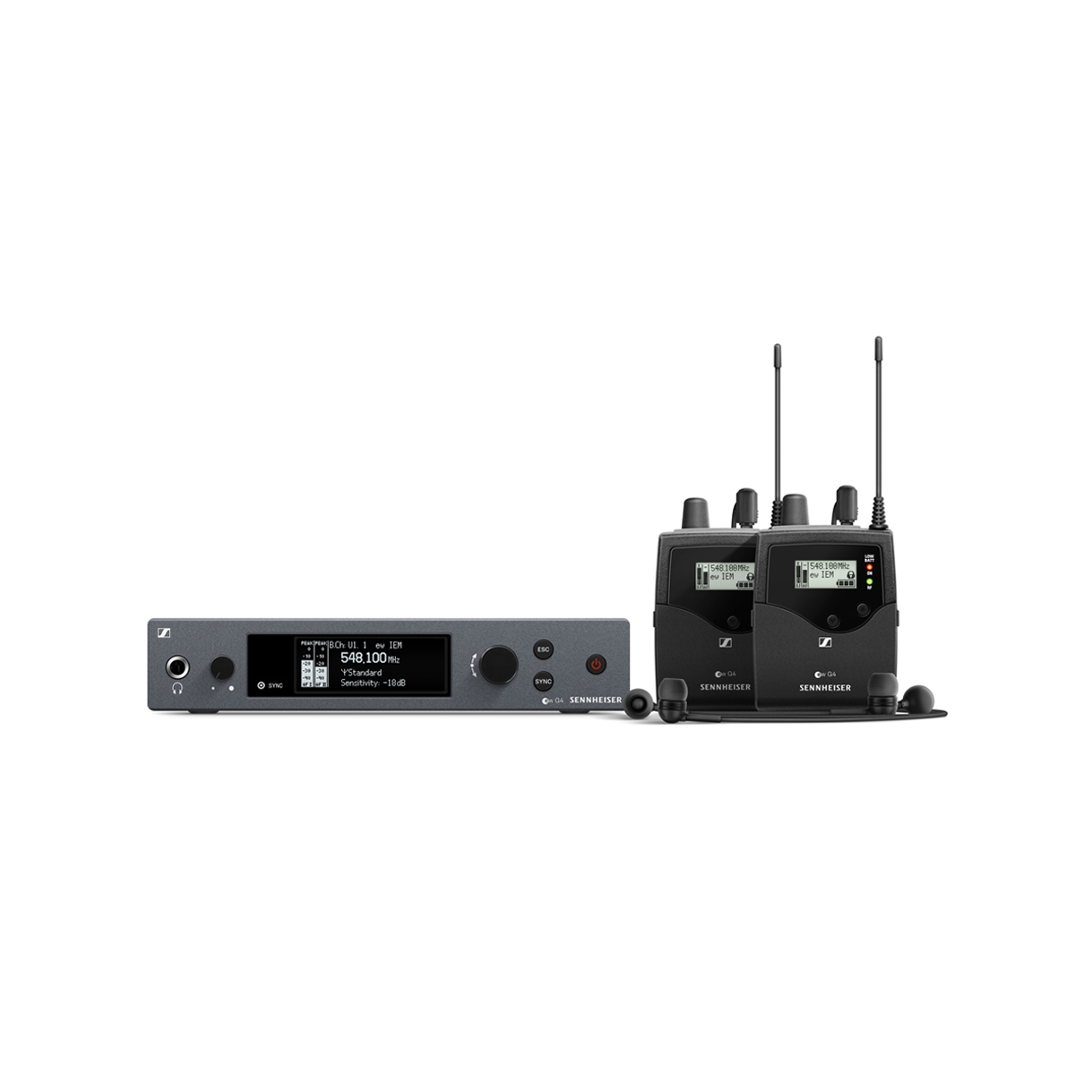 Sennheiser ew IEM G4-Twin-B, drahtloses Stereo In Ear Monitoring Doppel-Set